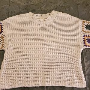 Universal Thread XL crocheted short sleeve sweater *THINK SPRING *